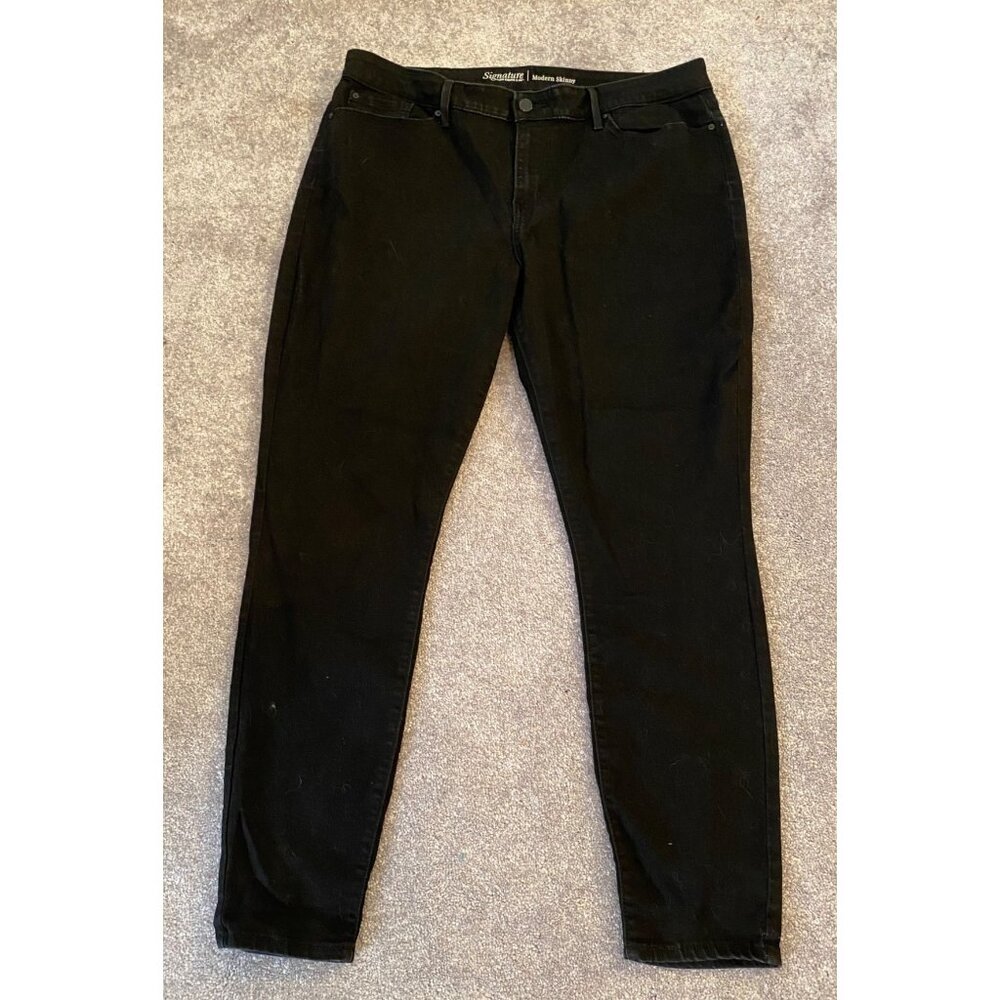 Signature By Levi Strauss & Co. Modern Skinny Black Jeans Womens Size 18